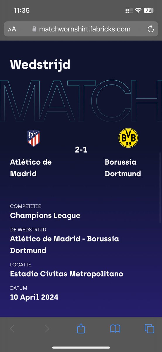 AFS_Belgium's tweet photo. UCL quarter final matchworn added to the collection ✅🤩 https://t.co/NFHnuqQCK0