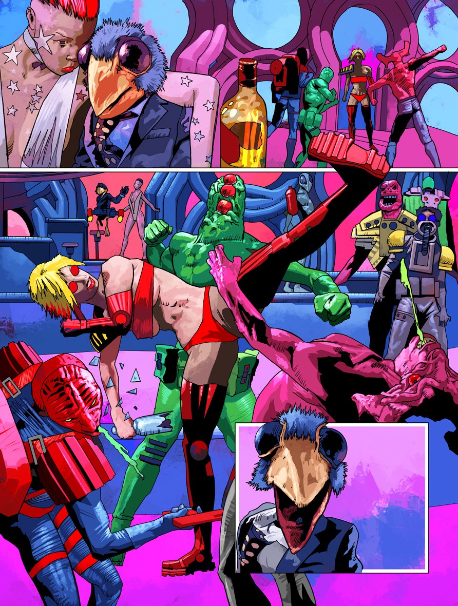 warfras's tweet image. Pages from Galactic Geographic. If you like garish sci-fi, cool ships, bizarre aliens, please check it out and support the KS. If you like Barbarella with body horror and gross aliens support the project!
kickstarter.com/projects/83102…
