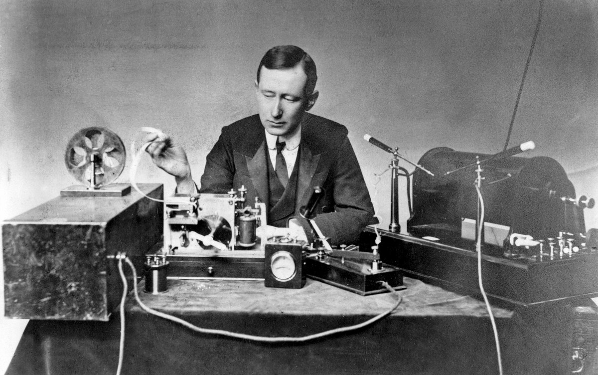 #OnThisDay 1874, inventor and radio pioneer Guglielmo Marconi was born. As well as being credited with inventing radio and winning a Nobel Prize, Marconi founded the Marconi Company, which played an instrumental part in the birth of the BBC.