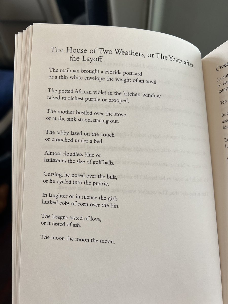 My companion en route to the #BournemouthWritingFestival is Grief's Alphabet by @Carrie_Etter. I am not approaching Bristol. I am in the American Midwest. I am in the palm of her hand. 
#poetry #recommendedreading #grief