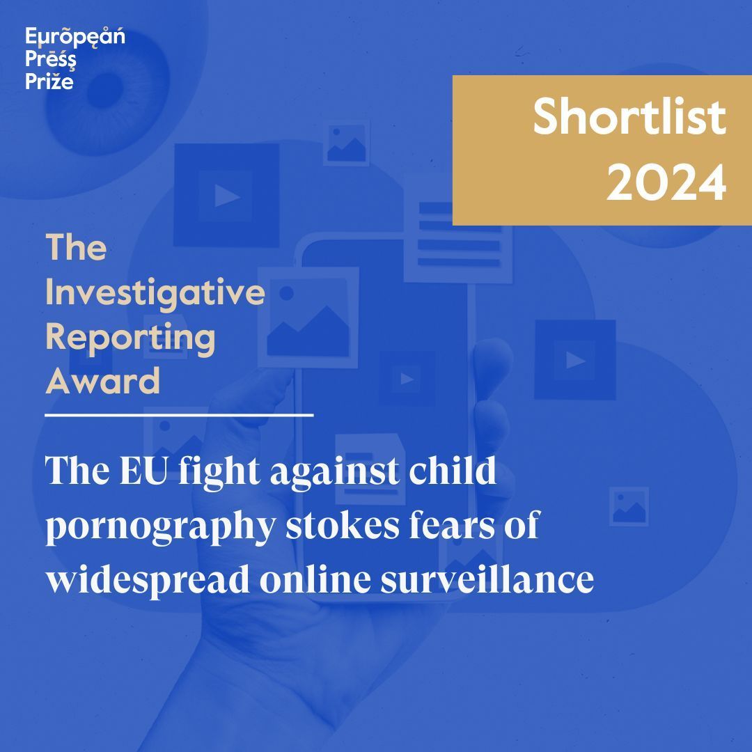 Shortlisted for our 2024 Investigative Reporting Award is 'The EU fight against child pornography stokes fears of widespread online surveillance' ✨

2024 Shortlist ➡️ buff.ly/4acSTMD

Picture: BIRN/Igor Vujcicated

#europeanpressprize