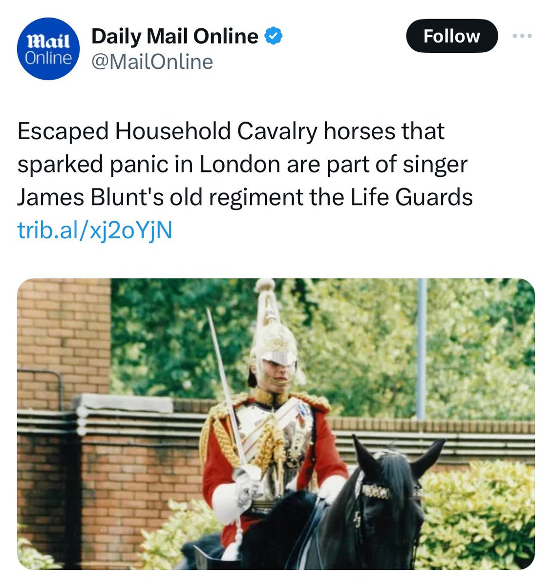 James Blunt tweet media