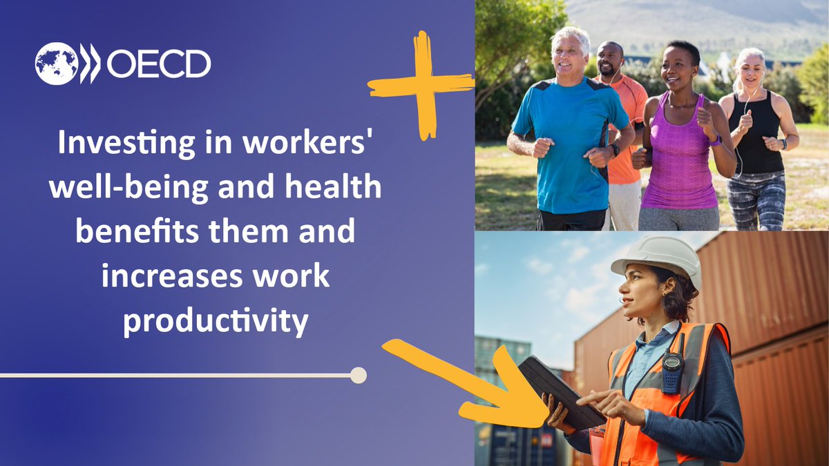 Investing in the #health and #wellbeing of #workers pays off. Workplace programmes to tackle sedentary behaviour can bring economic returns of US 4️⃣ dollars for every 💲 invested. Learn+ on World Day for Safety and Health at Work 👉 oe.cd/4Mb | #WorldWHSDay