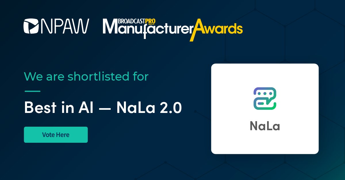 We made it to the @BroadcastProME Manufacturer Awards shortlist with our product, NaLa 2.0! Your vote can fuel our journey to the top! Cast it before May 6, 2024 📅 broadcastprome.com/mawards/voting… #BroadcasterManufacturerAwards #NaLa2.0 #VideoAnalytics #AI