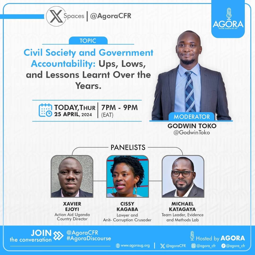 Join us this evening with @AgoraCFR as we break down the successes, challenges, and lessons of accountability in civil society and government. #AccountabilityMatters