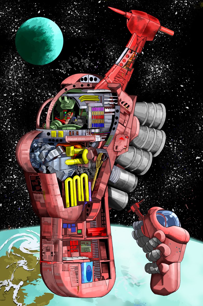 warfras's tweet image. Pages from Galactic Geographic. If you like garish sci-fi, cool ships, bizarre aliens, please check it out and support the KS. If you like Barbarella with body horror and gross aliens support the project!
kickstarter.com/projects/83102…