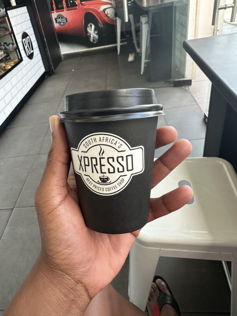 There is this R12 coffee shop. 

Love it. It’s so cool. And the portions are proper … decent sized pies and muffins for R12. 

This one is in Rosebank. Don’t know if they are available across the city or country. 

#NotAnAd just a plug 🤴🏾👸🏽