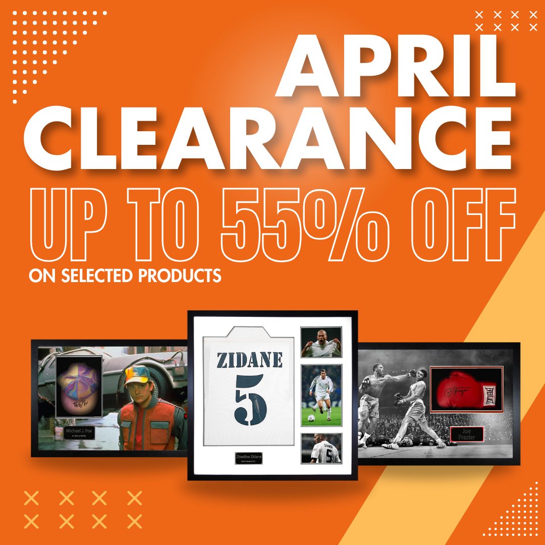 April Clearance ending soon! Build your collection with up to 55% OFF on selected products. Don't miss out, limited time offer ends soon! thefancavememorabilia.co.uk