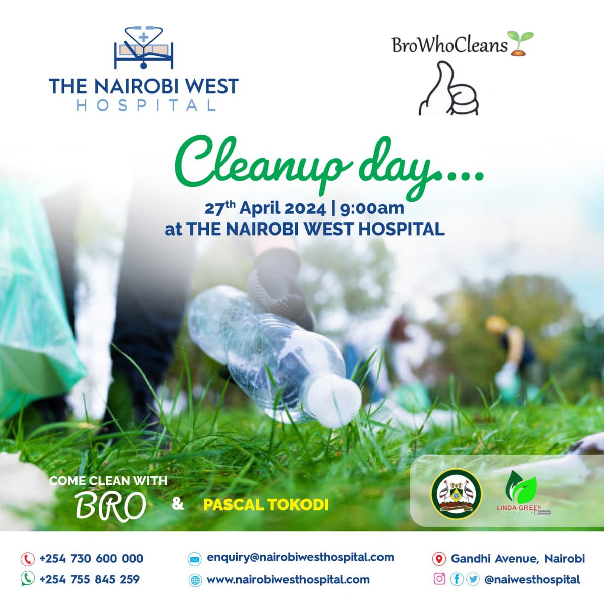 Join us this Saturday, April 27, 2024, at 9:00AM for The Nairobi West Hospital Community Cleanup! Let’s come together to make our neighbourhood cleaner and greener. Together, we can make a positive impact on our community’s health and well-being.