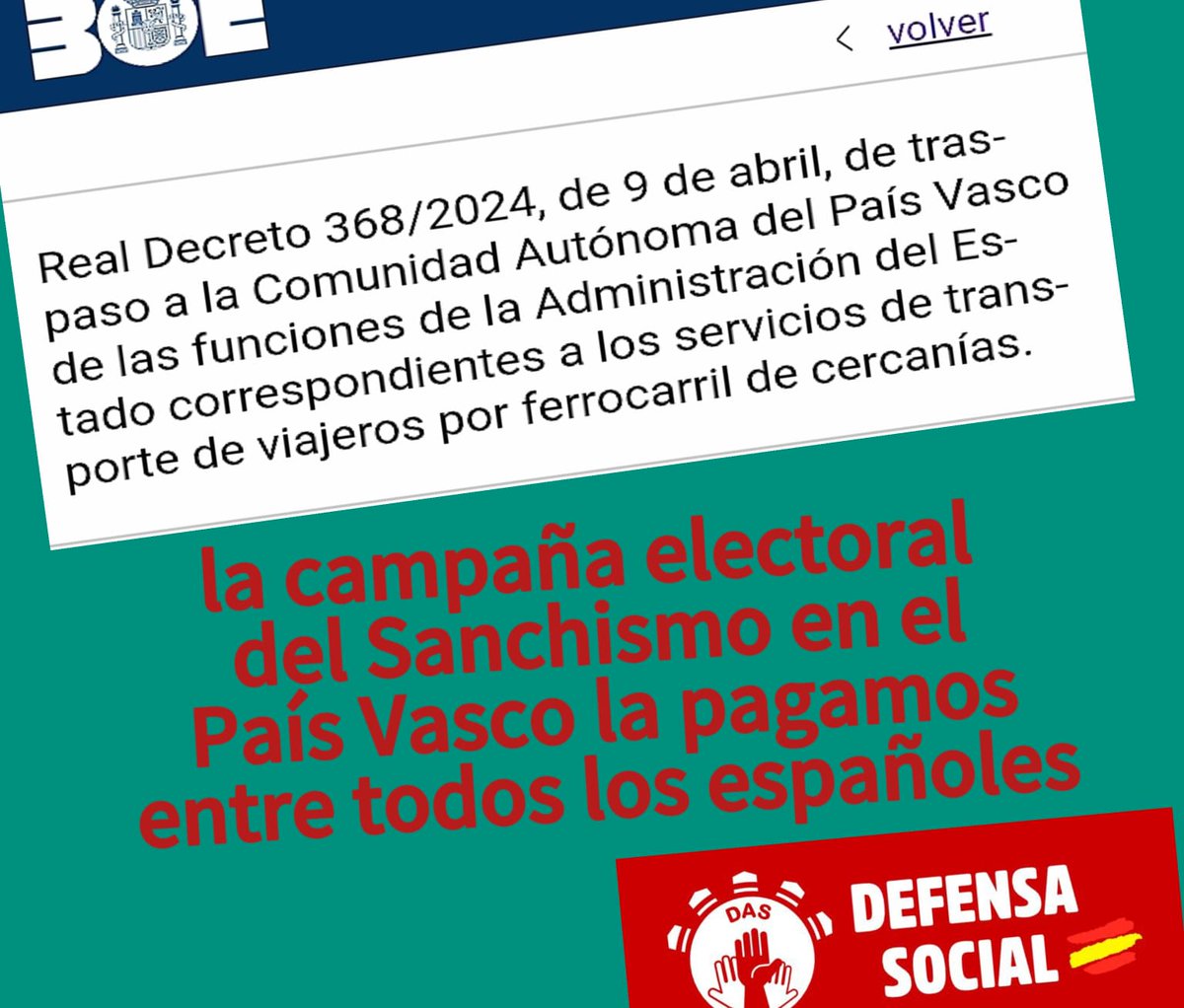 '¡Basta ya de saquear España para beneficio personal y partidista! La corrupción y el abuso de poder a costa del #BienComún acentúan y perpetúan la desigualdad. Es hora de priorizar la #JusticiaSocial de todos los españoles, sin importar la región dónde vivan.
#DefensaSocial