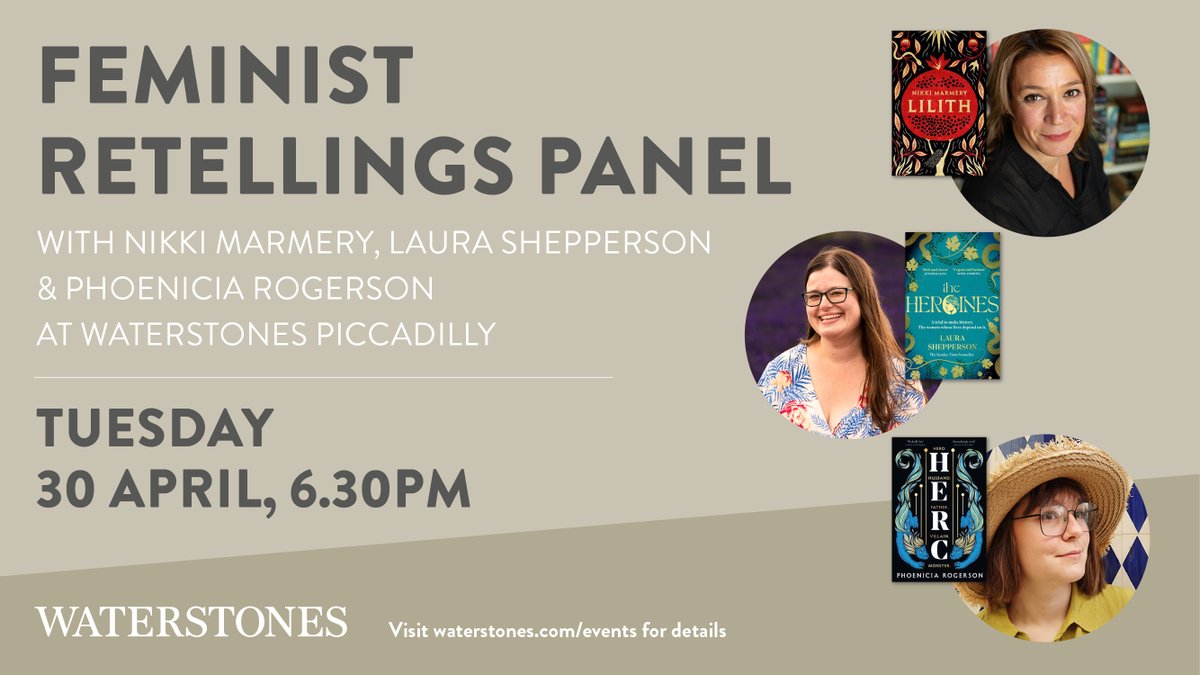 What would you ask the authors of these books?Planning for our event next Tues @WaterstonesPicc Let me know if you have a question about feminist retellings in general, writing ancient myths, ancient history, biblical myth, Lilith, Heracles or Phaedra. Or even better, come along!