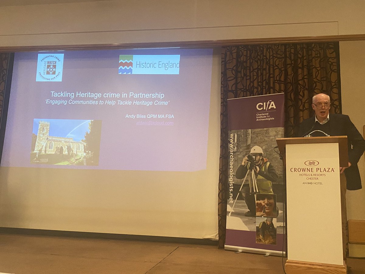 ‘Tackling #heritagecrime is a team effort’ Andy Bliss has been talking about #heritagewatch and the importance in partnership working at #CIfA2024