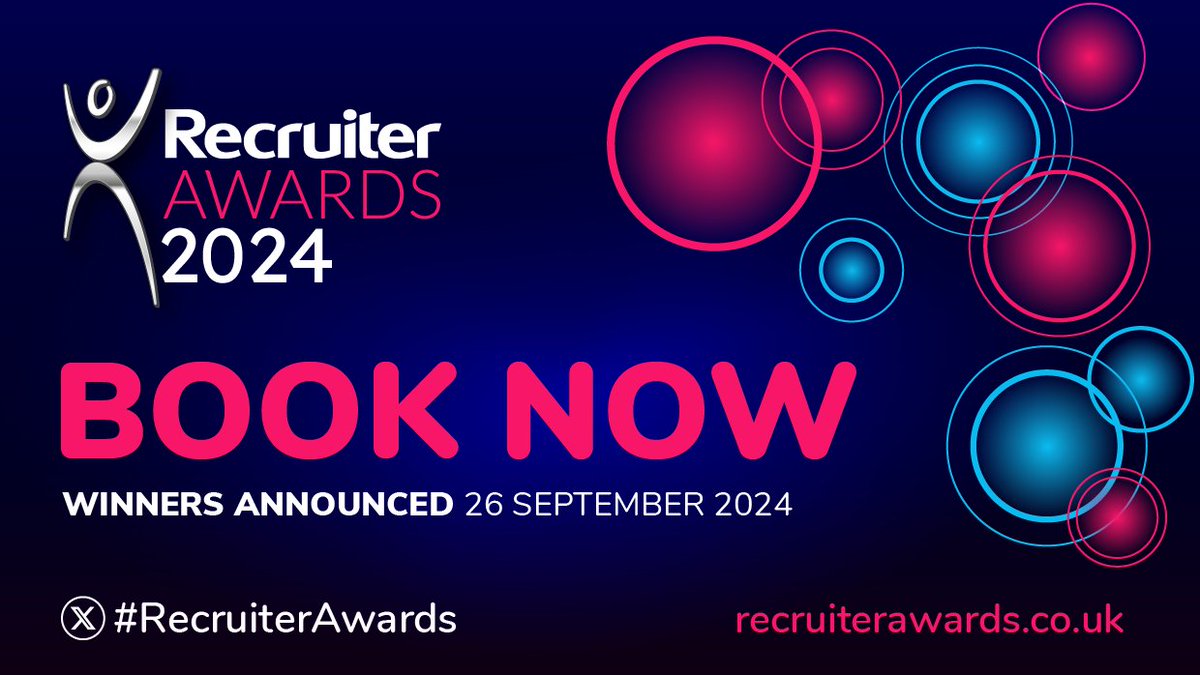 Book your place now for #RecruiterAwards 2024, taking place at JW Marriott’s Grosvenor House on Thursday, 26 September 2024. Join us for a glittering gala dinner to recognise and reward best practice and success in the industry: recruiterawards.co.uk