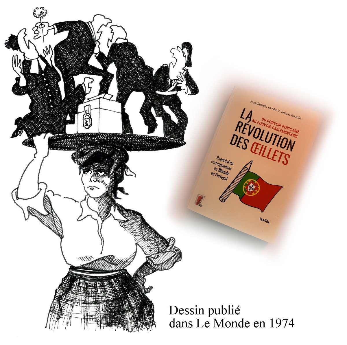 25 AVRIL 1974: le Portugal célèbre La révolution des Œillets qui entraîné il y a 50 ans la chute de la dictature qui dominait le pays depuis 1933. Sortie du livre de José Rebelo et Maria Inácia Rezola.