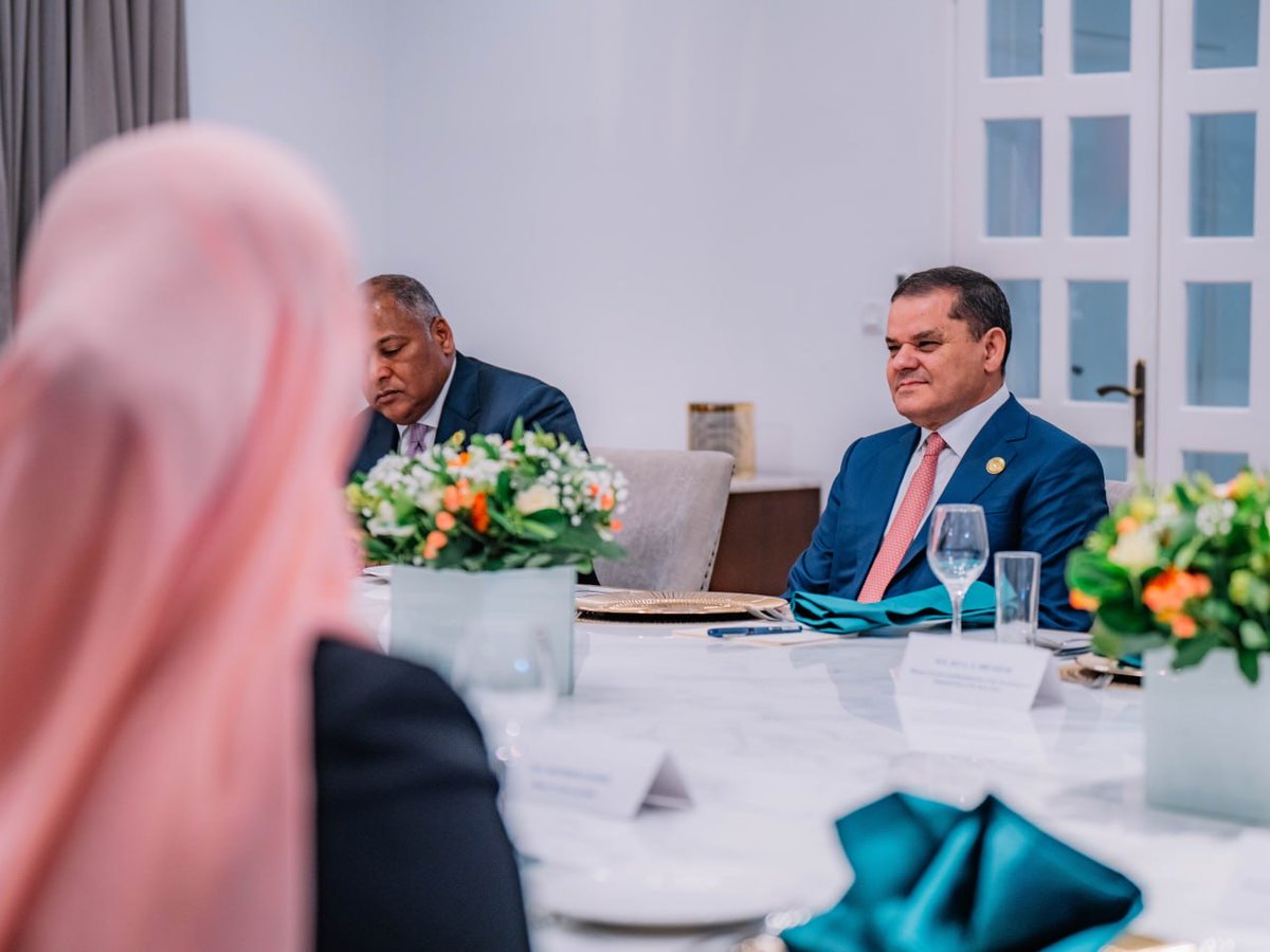 AbiyAhmedAli's tweet photo. I am pleased to welcome Prime Minister Abdul Hamid Al-Dabaiba of the State of Libya. During our meeting, we engaged in discussions regarding regional peace and stability, economic cooperation, workforce exchange, and other areas of mutual interest. https://t.co/BHuCC6FkC2