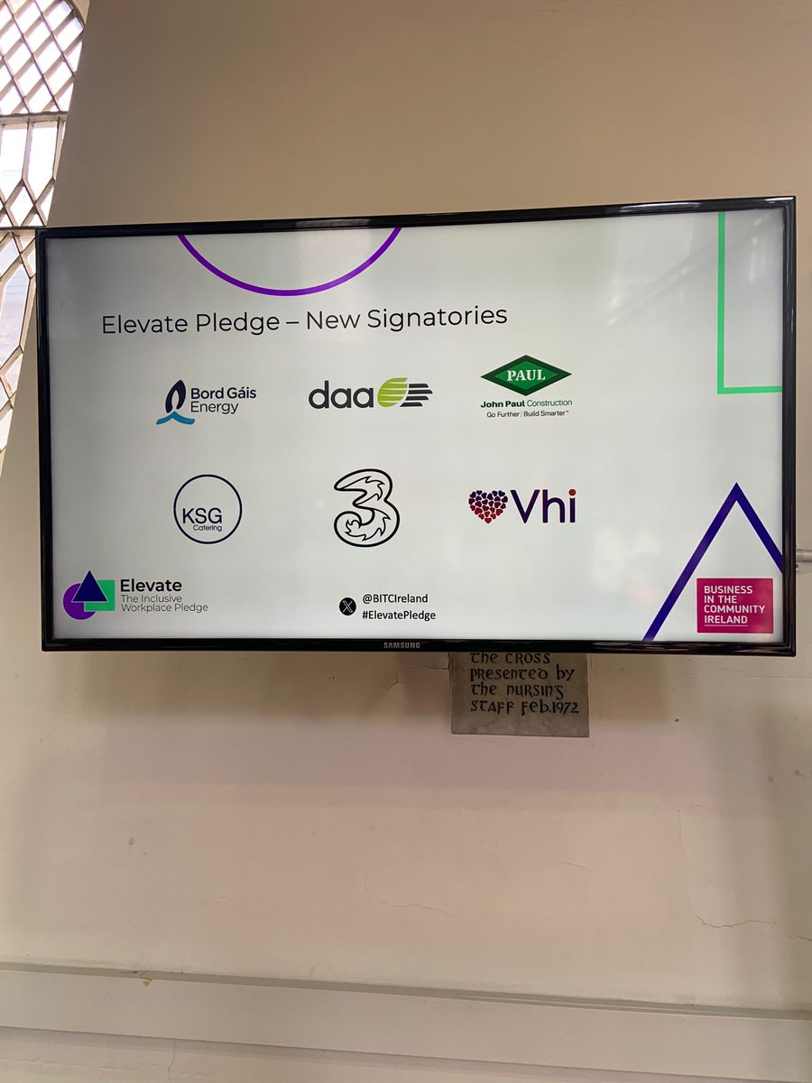 Delighted to have @vhi, daa @johnpaulconst @BordGaisEnergy @KSGIreland @ThreeIreland as new Signatories to the #ElevatePledge bringing the total to 65 large national & multinational companies with over 150,000 employees. #InclusiveWorkplaces