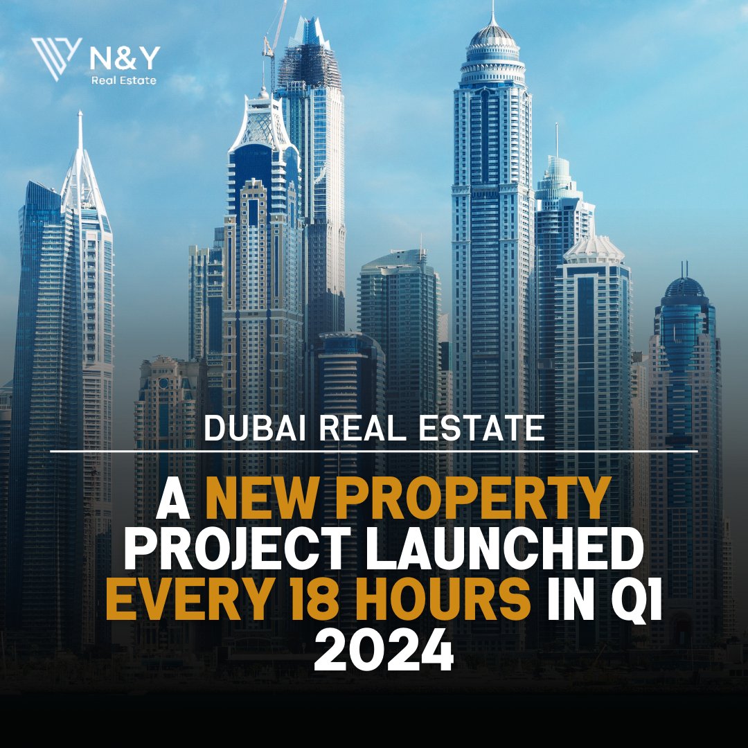 120 projects launched in first quarter of 2024 in Dubai, housing 34,000 units.
#Newprojects #Dubai #RealEstate #NandYRealEstate