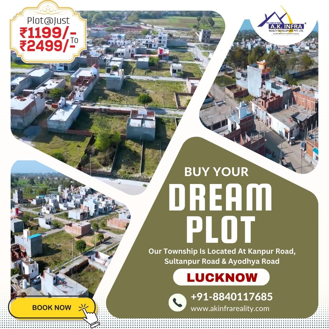 akinfraofficial's tweet image. 🏡 Dreaming of your perfect plot? Look no further!

 Prices range from Rs.1199/sqft to Rs.2499/sqft in our prime locations: Kanpur Road, Sultanpur Road, Ayodhya Road. 

💰 Bank finance available! Secure your future now. 

#DreamPlot #RealEstate  #InvestmentOpportunity