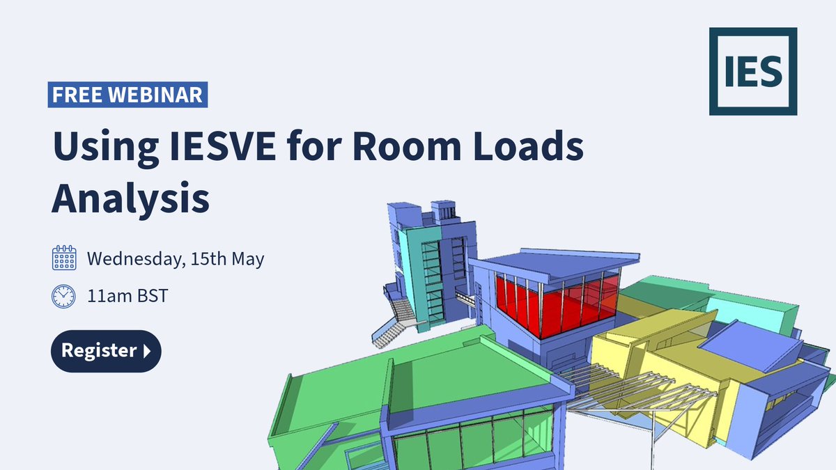 Join us for a free webinar showcasing the Loads Analysis Capabilities within IESVE software. 🗓 Wednesday 15th May, 11am BST 👉 More details and sign up: bit.ly/3wbOf2D #IESVE #LoadsAnalysis #DynamicThermalModelling #BuildingPerformance