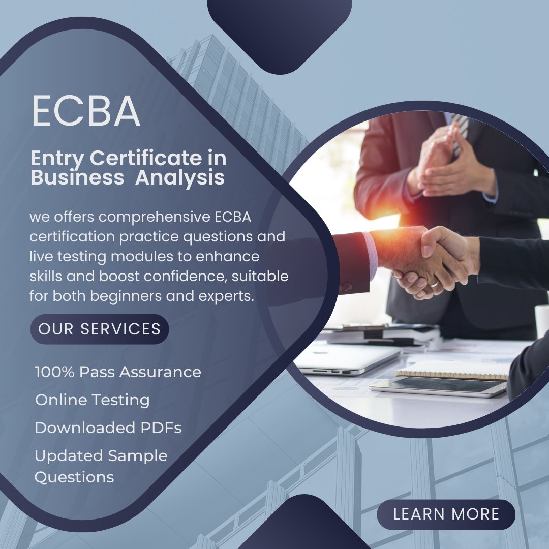 angelaa48859778's tweet photo. Exciting news! Just took a major step in my business analysis journey by earning my ECBA certification! Ready to leverage my skills and drive impactful change in the field. Let's elevate business analysis together! 
Follow My Facebook Page: https://t.co/6yKaoLyHCk
#ECBACertified https://t.co/VN65gVtBnY