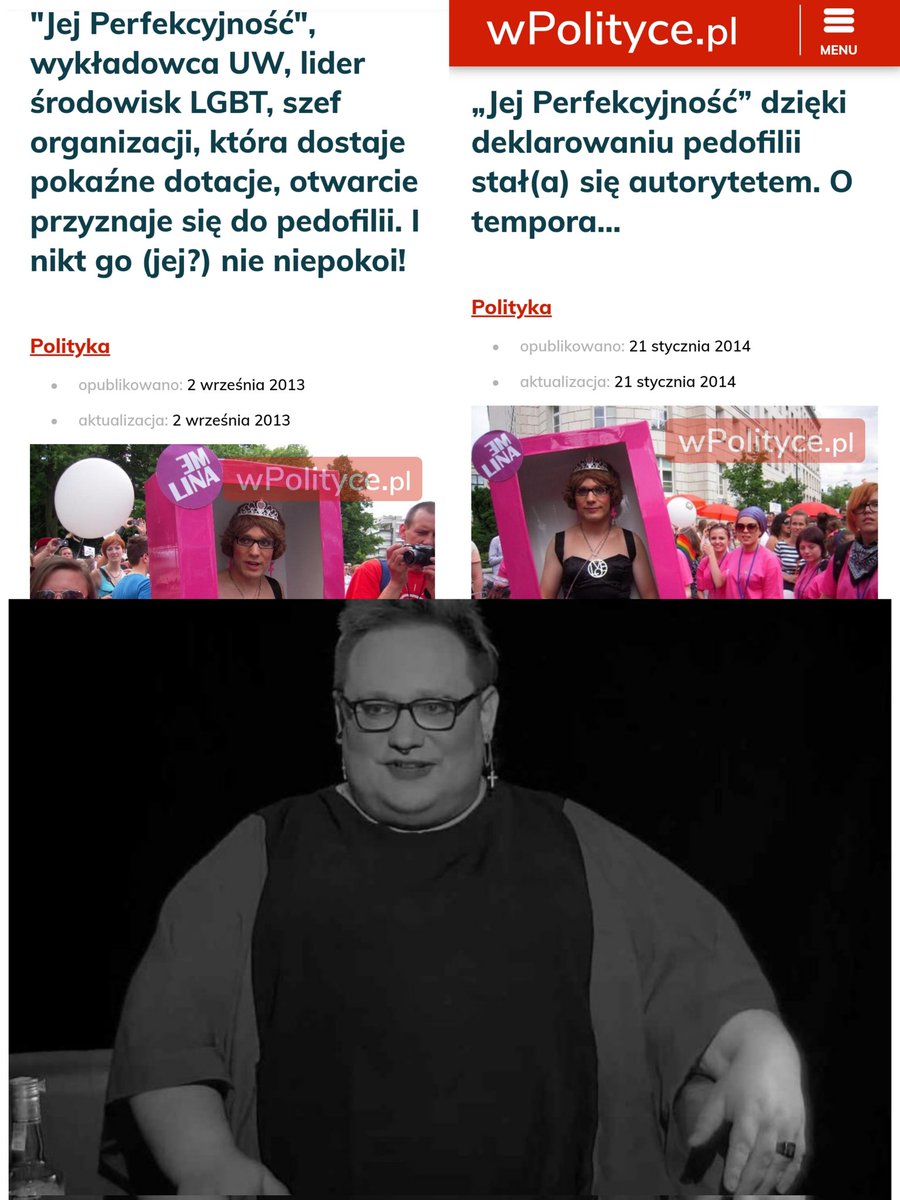 Drozdowski swoimi ciągotami się chwalił - jego wypowiedzi o pedofilii były swego czasu szokiem.

Środowisko #gender nigdy jednak transwestyty za to nie odrzuciło: przeciwnie, Drozdowski był wśród aktywistów #LGBT popularny.

Tichy, którą Heban wymienia, to trochę inna bajka.