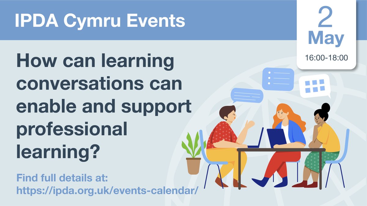 Join @IPDACymru on 2 May to discuss how learning conversations can enable and support professional learning. This event is free to attend for all. ipda.org.uk/2-may-2024-joi…