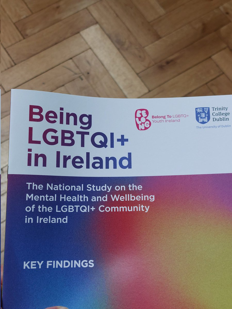 @Cillmurry and @seanehewitt representing the numbers and the stories that make up the picture of the lives of #LGBTQI+ people in Ireland at the launch of 'Being LGBTQI+ in Ireland'. @TCD_SNM @TCDEnglish @tcddublin BelongTo @NOSPIreland @dcediy