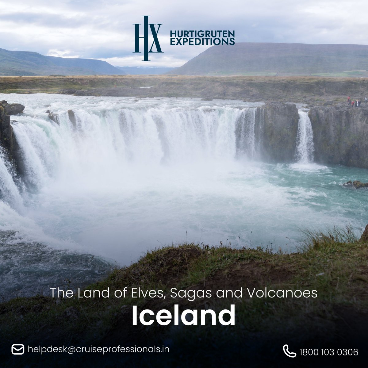 Discover Iceland's starkly beautiful, volcanic scenery – with active volcanoes, geysers, glaciers, mountains and waterfalls.

#hurtigrutenexpeditions #cruiseprofessionals #cruise #cruiselife #explore #explorepage #travel #iceland #expeditioncruising
