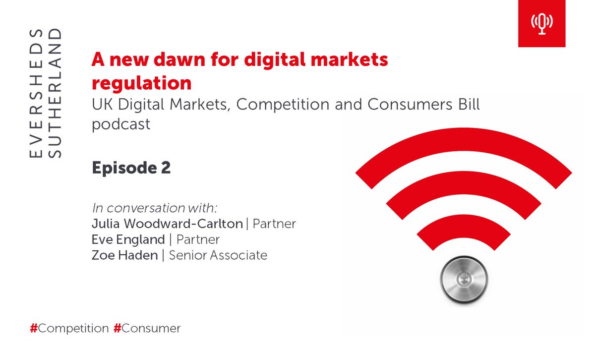 LISTEN 🔊 to our latest Digital Markets, Competition and Consumers (#DMCC) Bill podcast, where we discuss what these changes the Bill makes look like in practice for businesses engaging with individual consumers and what you can do to prepare.

listen.eversheds-sutherland.com/uk-digital-mar…