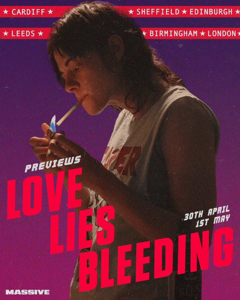 There are still some tickets left for our nationwide previews of LOVE LIES BLEEDING happening next week! Don't miss your chance to see this electrifying revenge thriller before anyone else - book your tickets here: massive-cinema.com/love-lies-blee…