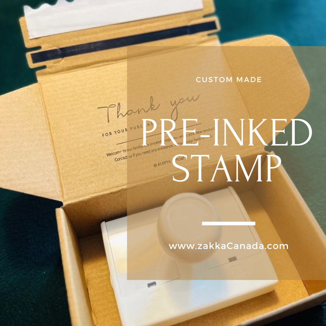 Custom made your logo stamp from C$18.50 each!  Pre-inked.

zakkacanada.com/products/custo…

#logostamp #customstamp #rubberstamp #preinked #preinkedstamp #zakkacanada #smallbusiness #onlineorder #shipmyorder #mailerbox #custommade #packaging #brandpackaging