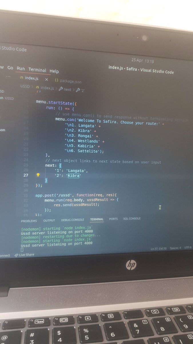 #BuildWithAt #WeLoveNerds <a href="/Africastalking/">Africa's Talking</a> <a href="/WomenInTech/">Women in Technology</a> <a href="/ATCommunityNBO/">Africa's Talking Community Nairobi</a> building transport and logistic solutions using <a href="/Africastalking/">Africa's Talking</a> Apis