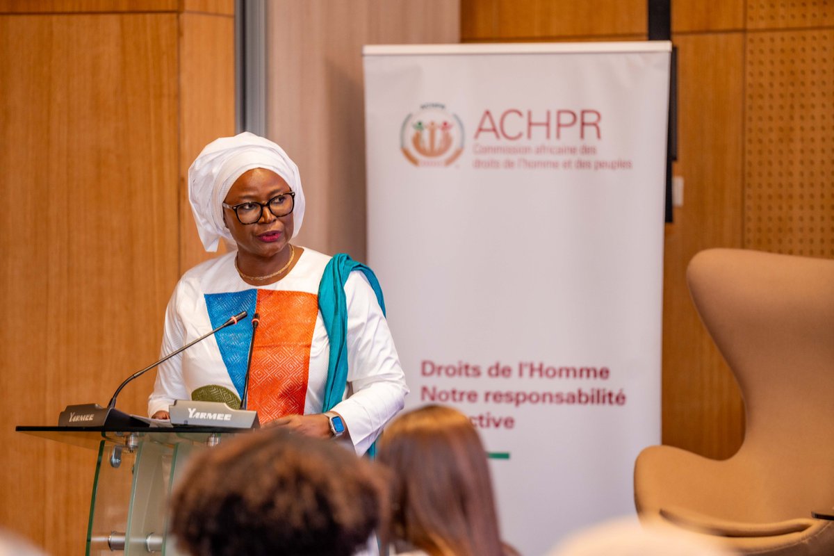 Kicking off the high-level meeting is Honourable Commissioner Janet Ramatoulie Sallah-Njie, Vice Chairperson of @achpr_cadhp #ACHPRJointSMForum2024.