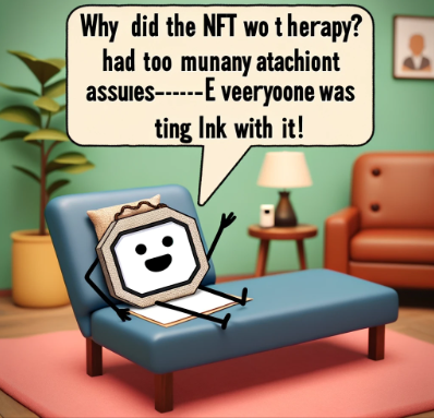 Why did the NFT go to therapy?

It had too many attachment issues—everyone was trying to link with it!

#NFTHumor #CryptoComedy #NFTMemes
#BlockchainHumor #DigitalArtJokes
#CryptoLaughs #NFTCommunity #CryptoJokes
#NFTCollectors #NFTFun