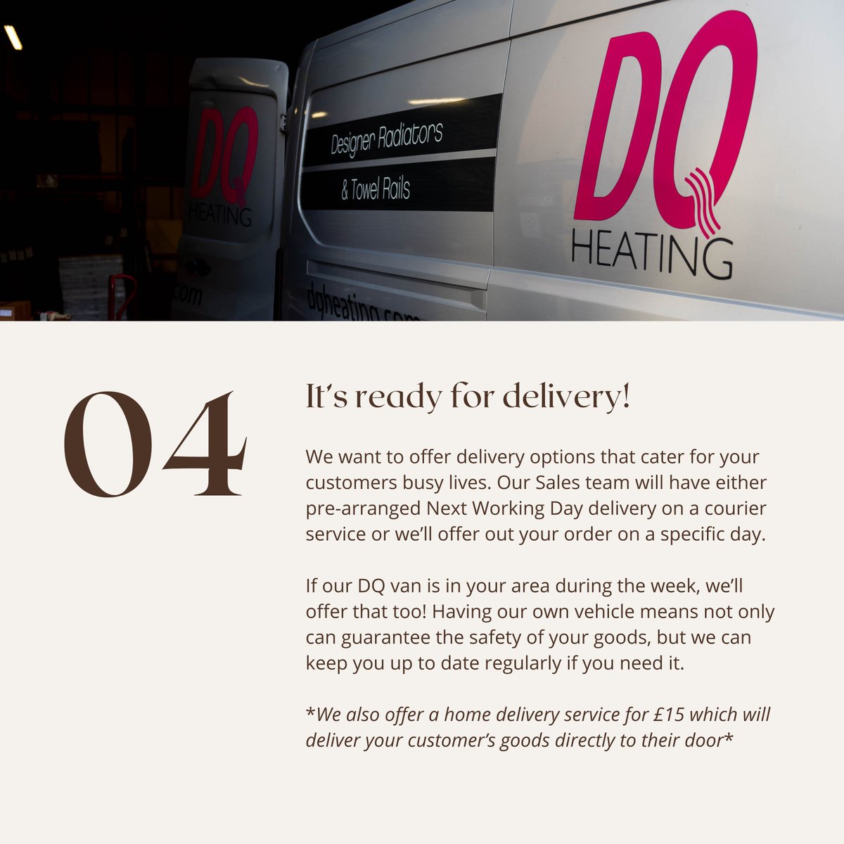 Want to know the process to ordering through DQ Heating? 🤔

We’ve taken the time to break it down for you! Whether you’re an end user or a merchant or showroom, this is how you can get your hands on our products! 🙌

#plumbing #heating #ukbusiness #homerenovation