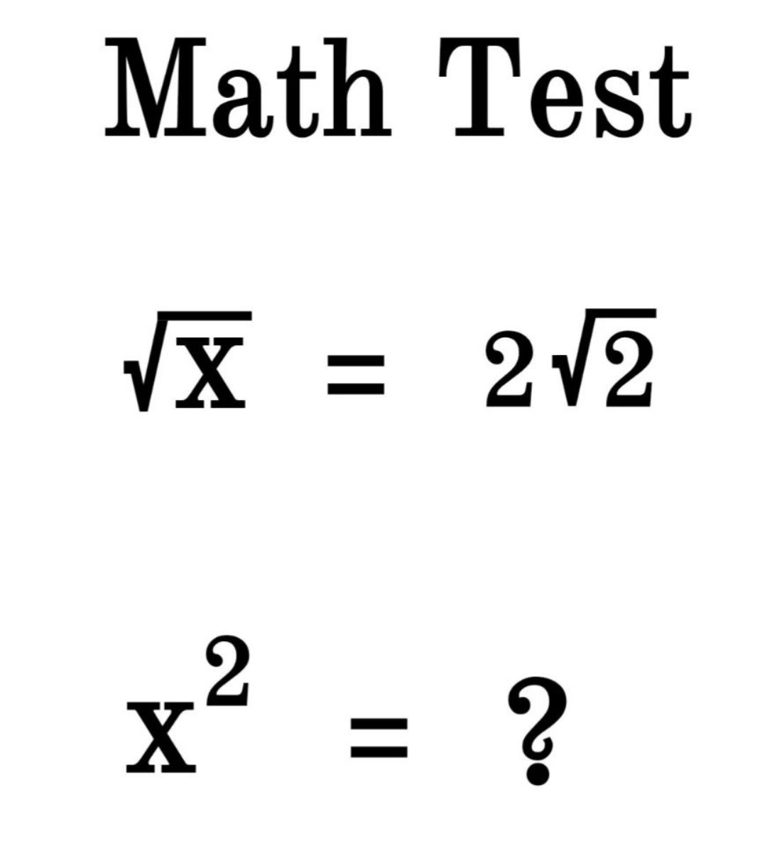 Simple question for you...🔥🔥🔥.
Question:
Try to find the value of x²?
#mathe.#Maths.#Algebra.#Geometry.#Calculus.#ProblemSolving.#test.#Exams.#puzzle.#Science.#evaluation.#solve.
#ریاضی.#ریاضیات.