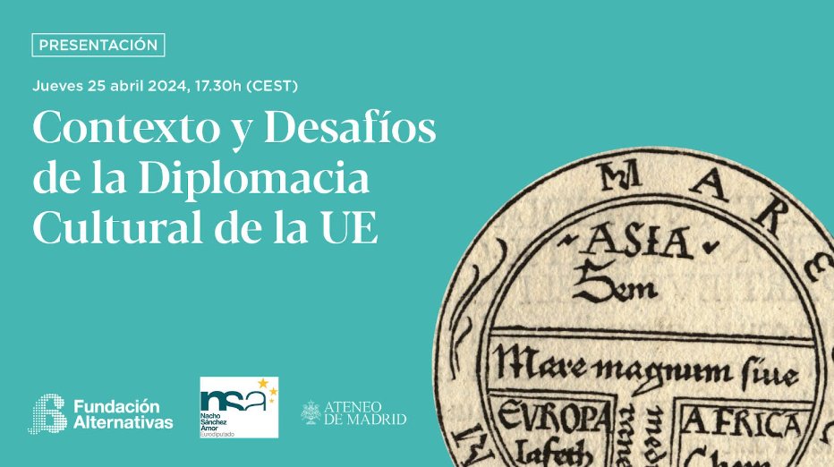 ¡Hoy es el día!😊 🇪🇺'Contexto y Desafíos de la Diplomacia Cultural de la UE' Os esperamos presencialmente a las 17:30h en el @ateneodemadrid✨ Con la presentación de un documento📗 Inscríbete para asistir🖊️bit.ly/3Jx7BCe Programa 👩‍💻 bit.ly/3UvK3E4