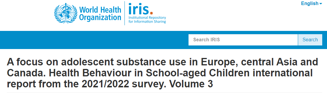 Report published by the WHO about adolescent substance use You might have heard @EdinburghElle discussing this on the radio today Read the report here: iris.who.int/handle/10665/3…