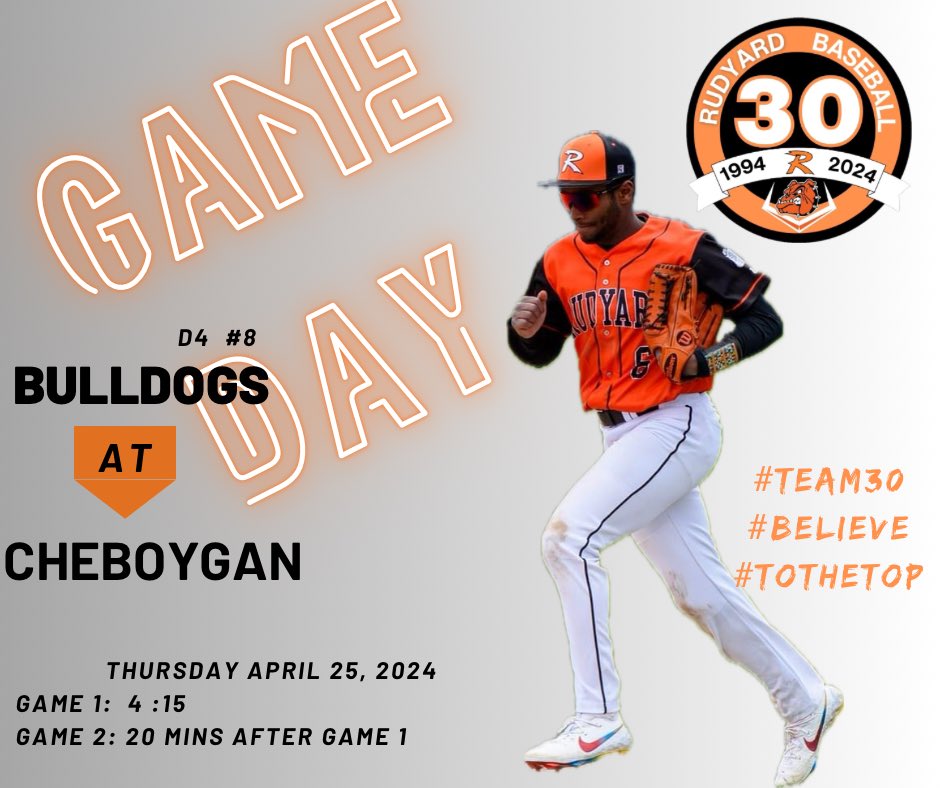 IT’S GAMEDAY!!! The Dogs kick off the Straits Area Conference schedule tonight with a DH in Cheboygan! 🆚Cheboygan 📍Cheboygan High School 🎟️ $5 per person 🕓 4:15 1st Pitch ☀️49 🌧️0% 💨E 7mph #Team30 #Believe #ToTheTop🏔 @ColdWeatherBats @StraightGasMI @goosepoop_
