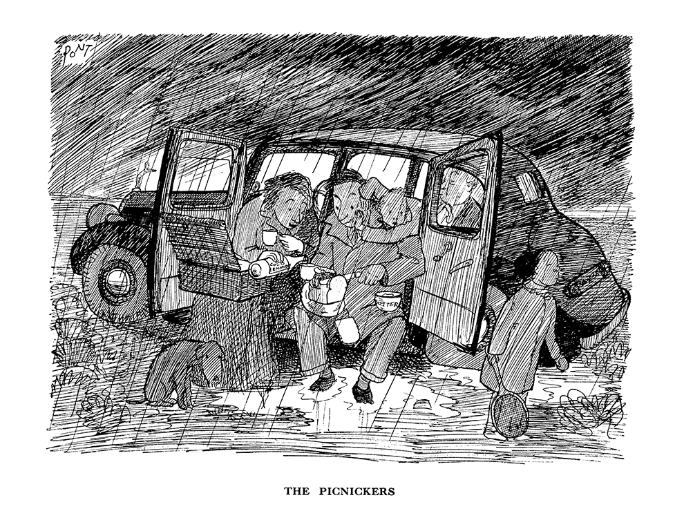 Classic #PONT from 6 July 1938: THE PICNICKERS #picnic #weather #Britain #spring #summertime