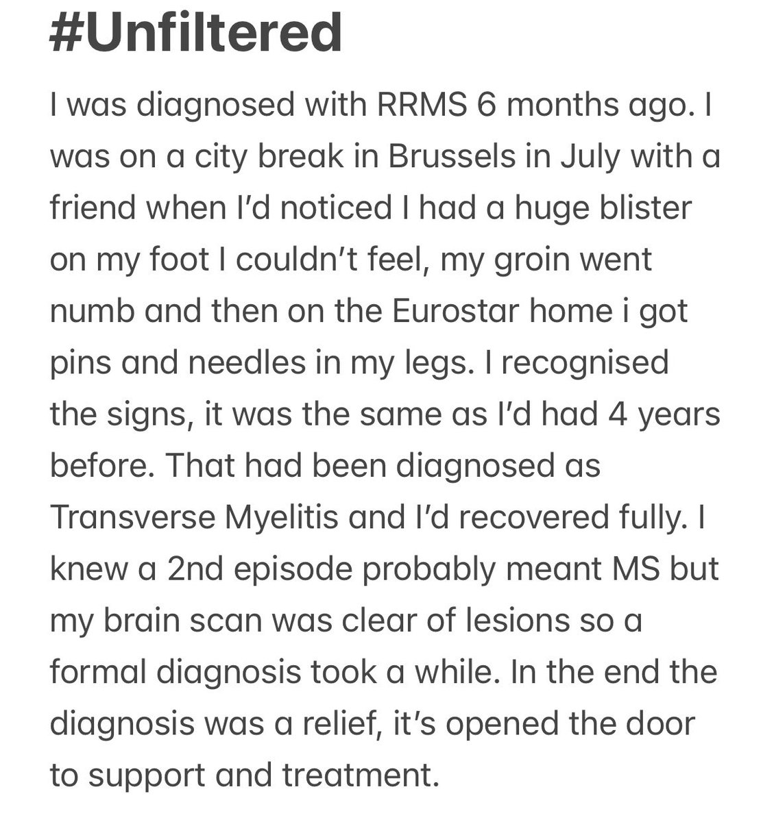 miffybarker's tweet photo. #msawarenessweek #MSUnfiltered @mssociety @shiftdotms https://t.co/ZkLgLNz0RA