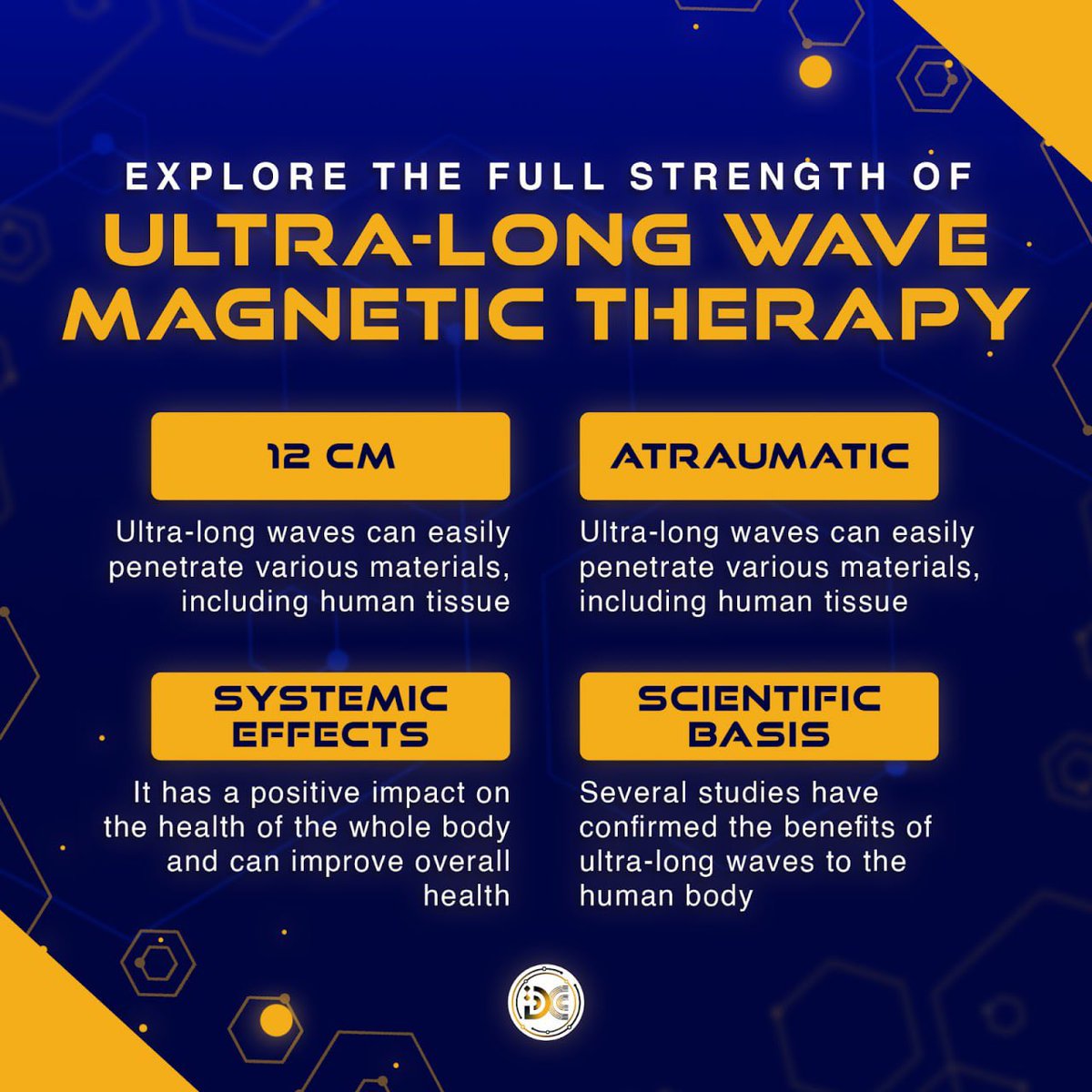 🚀 Introducing DCWave

Wave2Earn: Ultra-long Wave Magnetic Therapy! 🌊

Discover the power of 12CM waves that gently penetrate tissues, providing holistic benefits backed by scientific research. Elevate your well-being with cutting-edge #HealthTech! 🌟

Learn more: