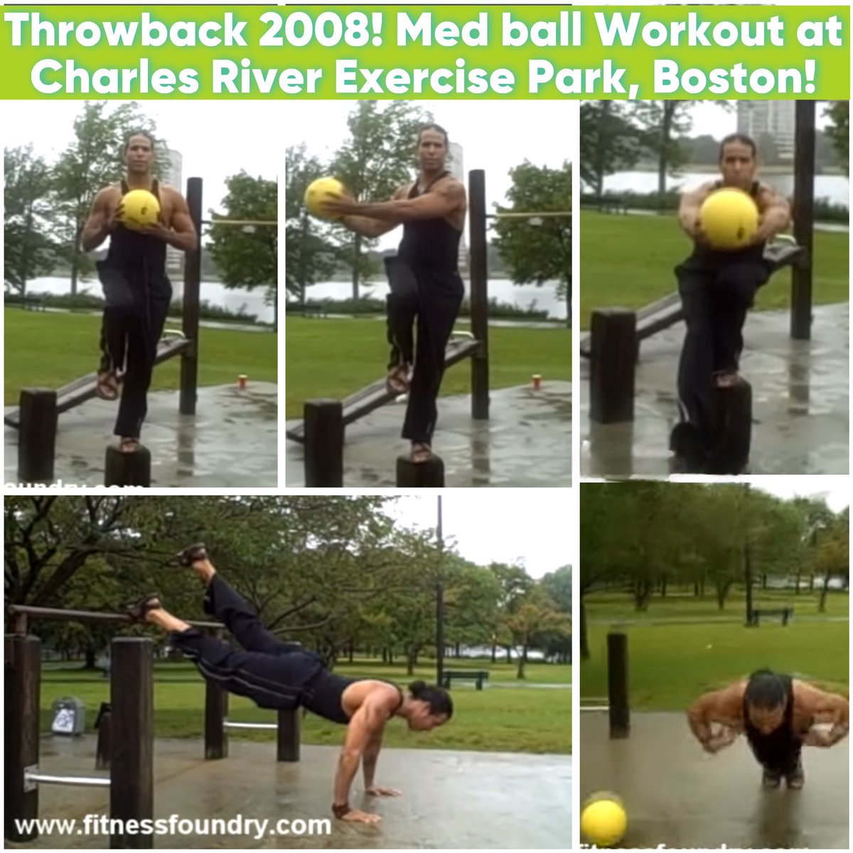 ⏰Throwback Thursday to 2008! 🏐Med ball workout at the Charles River Exercise Park in Kenmore Sq., Boston. ✅ Looks like some things never change - my love for the outdoors and getting active! 🌳💪🏾 #TBT #FitnessJourney #boston #outdoors #nature #exercise #fun #health #life