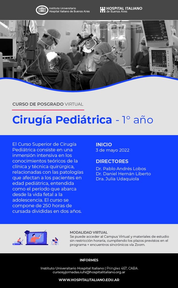 Más información en el siguiente enlace ➡️➡️ posgrado.hospitalitaliano.edu.ar