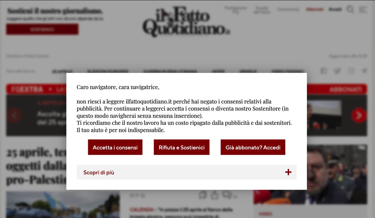 Siti di merda - parte 3^- dove trovarli in 🇮🇹 .... @fattoquotidiano 
Naturalmente, aspettiamo (da mesi, ormai) che @GPDP_IT si esprima definitivamente su queste porcate.