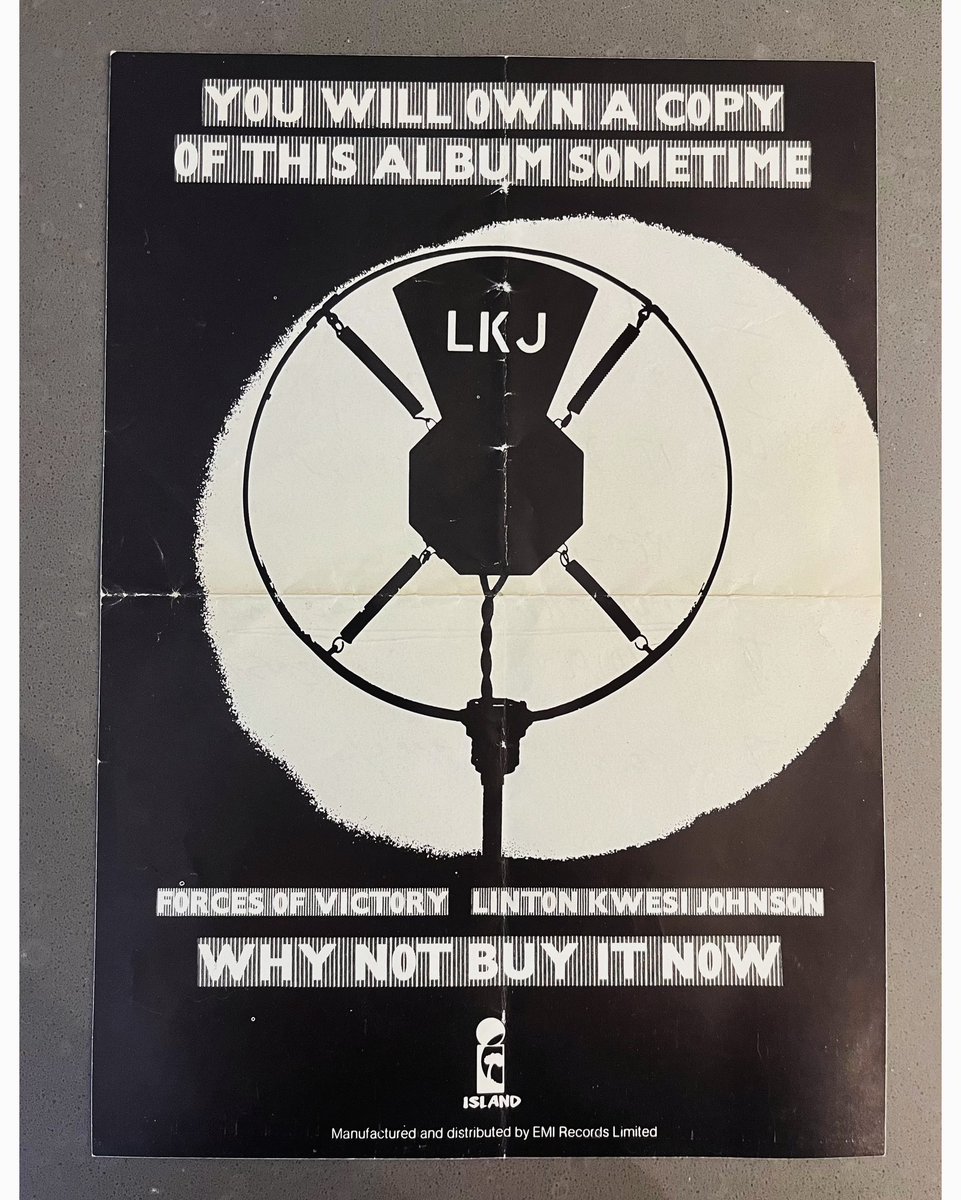 Original promotional flyer I created for the #ForcesOfVictory album - #LKJ #LintonKwesiJohnson by #DennisMorris