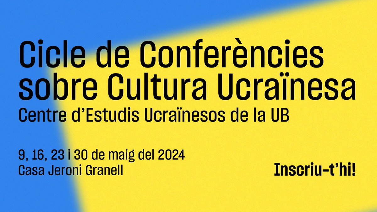 #SolidaritatUB | 🇺🇦 La #UniBarcelona ofereix un cicle de quatre sessions sobre cultura ucraïnesa ✅ Obert a tota la comunitat universitària ✅ A càrrec de professorat universitari ucraïnès refugiat ✅ Gratuïtes i divulgatives El cicle està coordinat per Marc Ruiz-Zorrilla,…