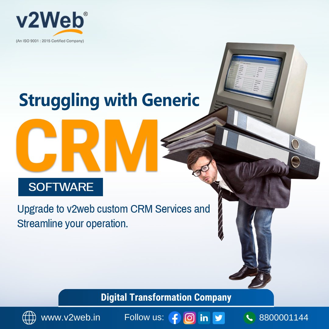 Are you in search of super-cool CRM software ?

linkedin.com/feed/update/ur…

For Business Enquiry 
📞 +91 8800001144
📧 sales@v2web.in
🌐 v2web.in
.
.
#v2web #DigitalTransformation #LeadGeneration #BusinessGrowth #customsoftwaredevelopment