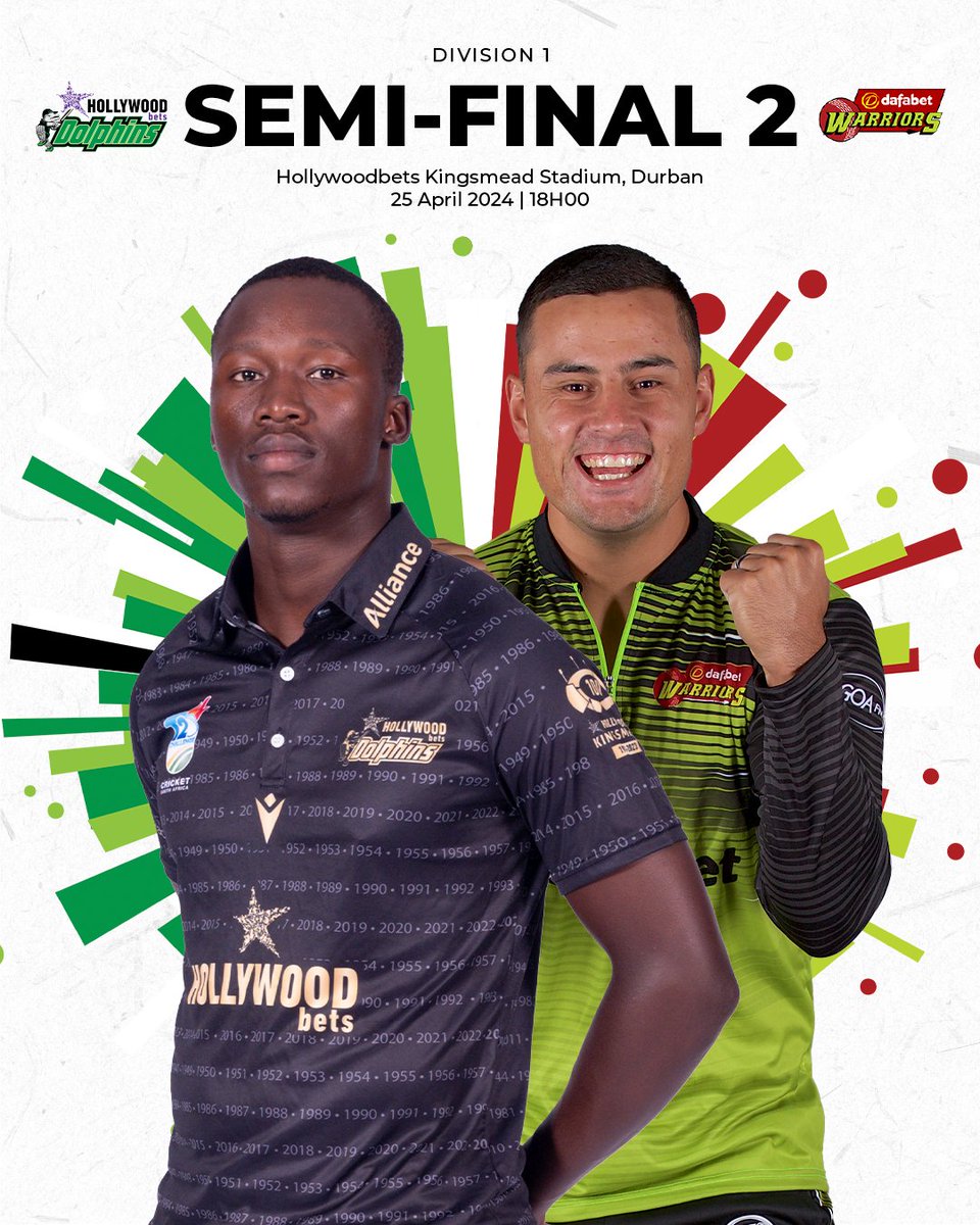 Semi-Final 2️⃣ Set those alarms because we have a thriller on the cards🍿🎬 Who will join the Lions in the #CSAT20Challenge final🏆 Hollywoodbets Kingsmead , Durban 📆 25 April 2024 🕛 18:00 📺 Supersport Action (Ch 208) 🎟️ rb.gy/gg9fbn #WozaNawe