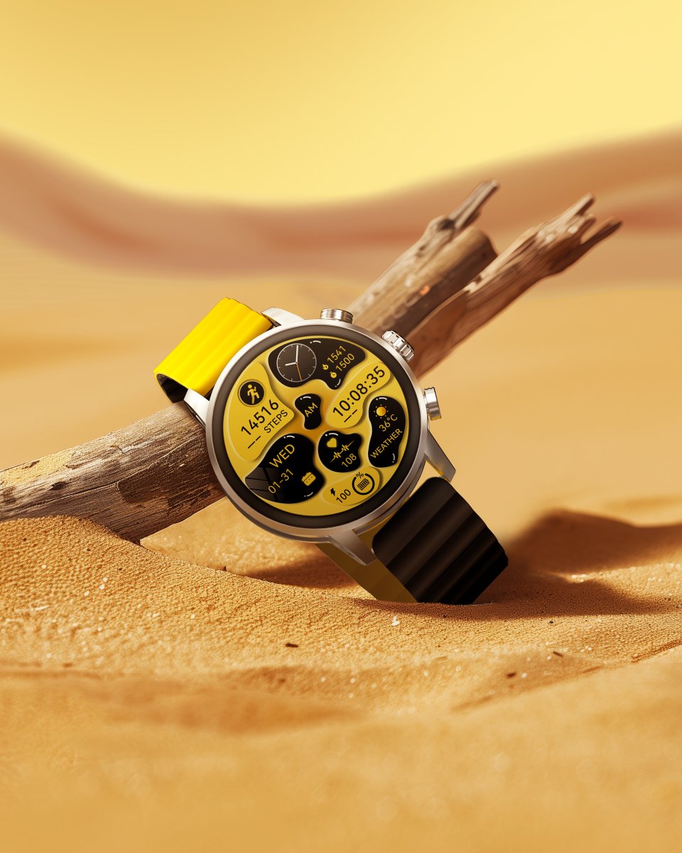 kieslect's tweet photo. ☀️Sizzle this summer with #KieslectKr2! 🔥 Keep up with your active lifestyle in the sweltering heat with Kr2's built-in fitness tracking and real-time weather updates.🌞
#summervibes #Kieslect #smartwtach #yellowstyle https://t.co/UZBBQW8moG